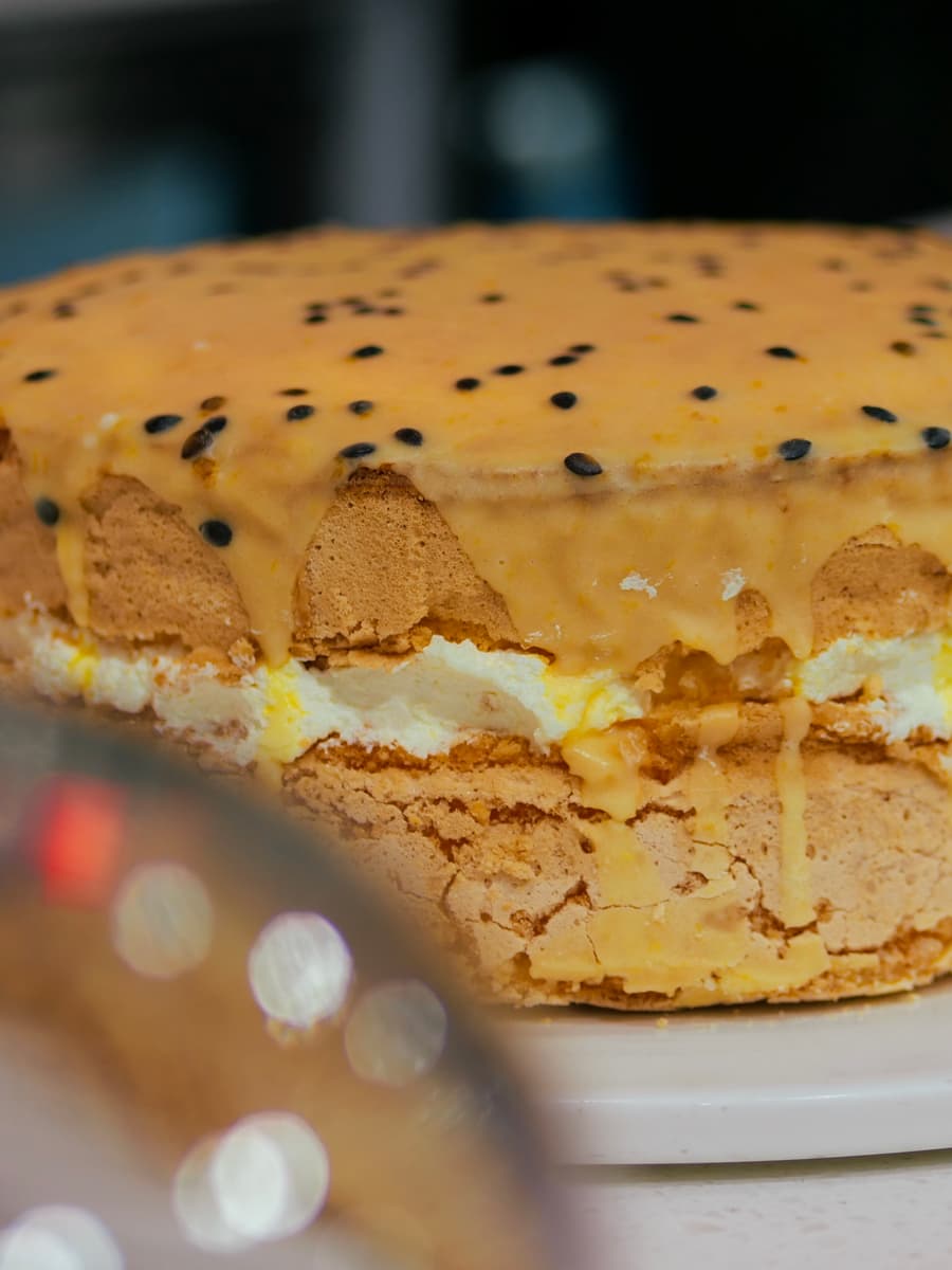 Passionfruit cake from the cabinet